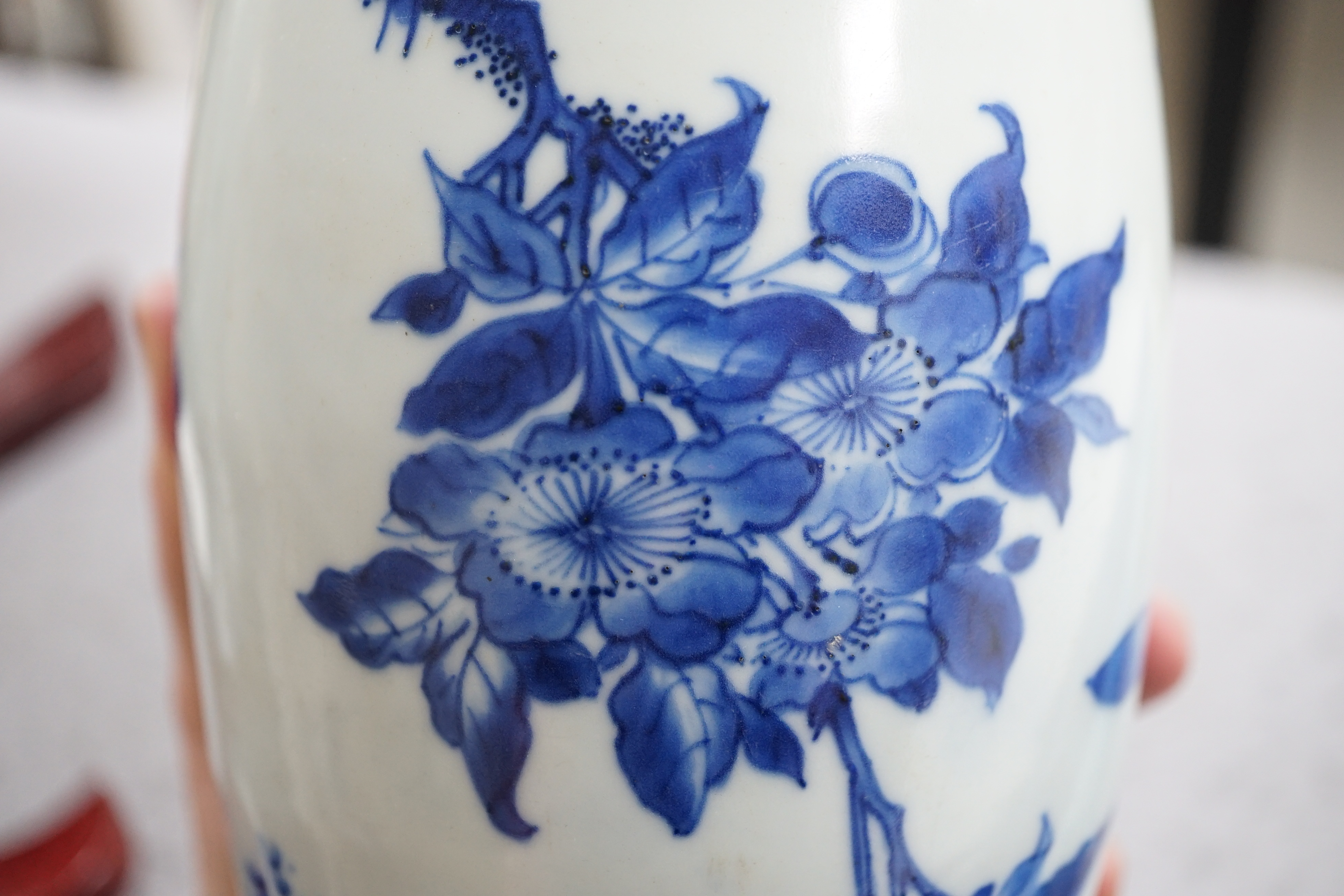 A Chinese Transitional blue and white jar, c.1640